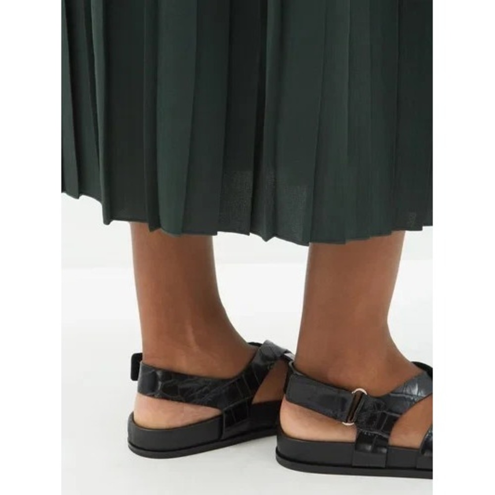 See By Chloe Skirt Set Outfit Coord Green Satin Top Pleated Midi Maxi Skirt 40 4 - Picture 7 of 16